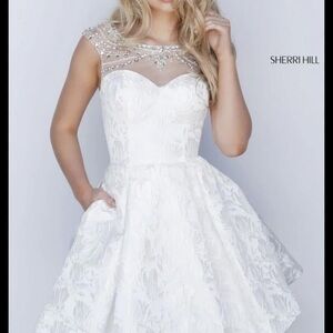 Sherri Hill White 2 Piece dress